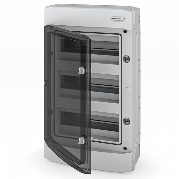 Sicherungskasten Aufputz IP65 Feuchtraum 3-Reihig 36 Module